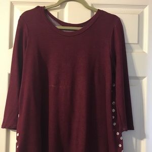 Stitchfix Papermoon top-solid front/Polkadot back